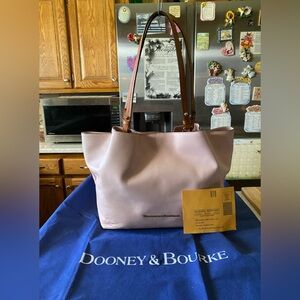 Dooney Bourke Barlow Soft Pink Vacchetta Leather Shoulderbag,DB Cover, XX Cover